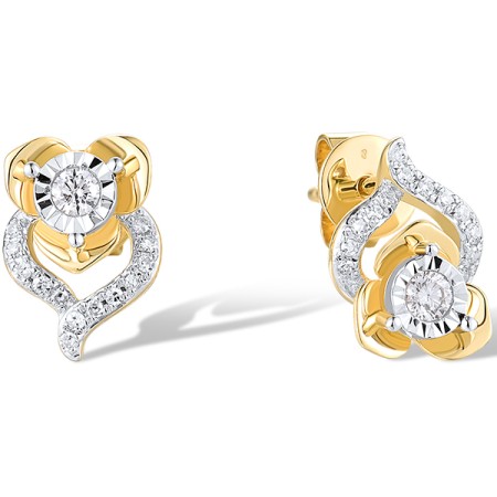 14TT Earrings Diamond (E319716DIA14TT)