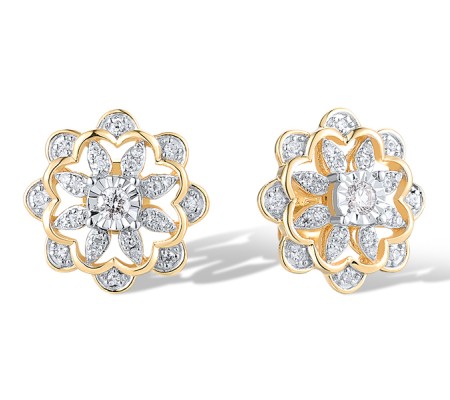 14TT Earrings Diamond (E319717DIA14TT)