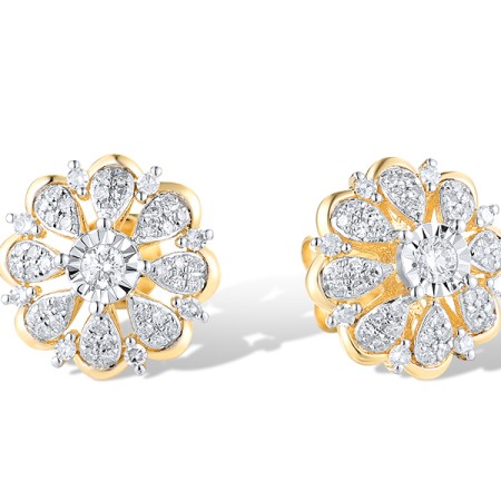 14TT Earrings Diamond (E319718DIA14TT)