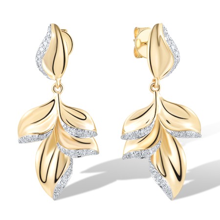 14KYW Earrings Diamond (E319722DIA14KYW)