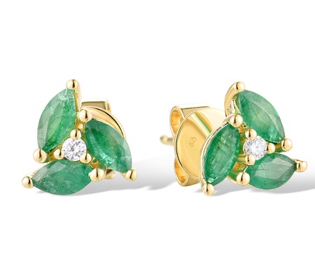 14KY Earrings Diamond,Emerald (E319767EMR14KY)