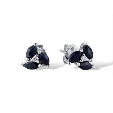 14KW Earrings Blue Sapphire,Diamond (E319767SAP14KW)