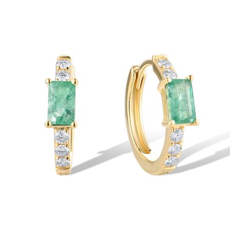14KY Earrings Diamond,Emerald (E319770EMR14KY)