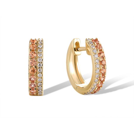 14KY Earrings Diamond,Orange Sapphire (E319835ORS14KY)