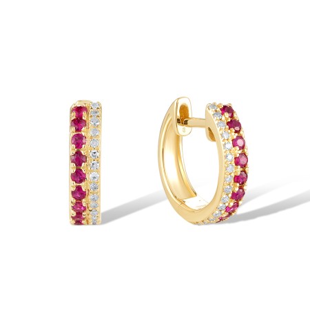 14KY Earrings Diamond,Ruby (E319835RUY14KY)