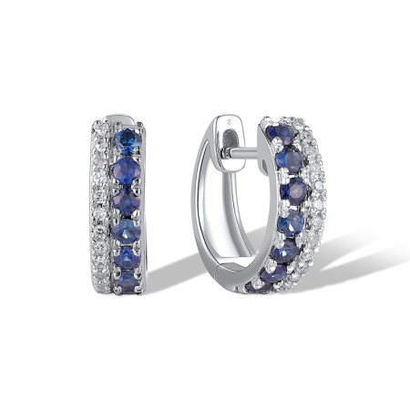 14KW Earrings Blue Sapphire,Diamond (E319836SAP14KW)