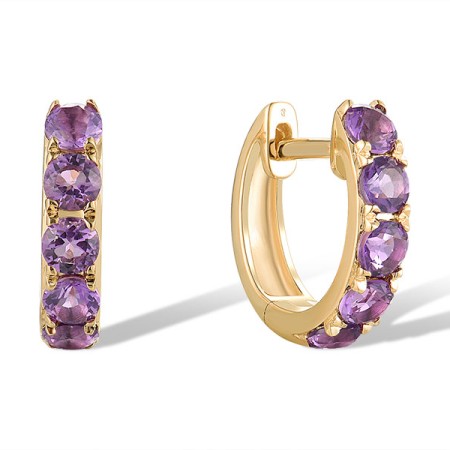 14KY Earrings Amethyst (E319837AME14KY)