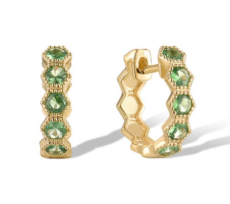14KY Earrings Green Garnet (E319839GNG14KY)