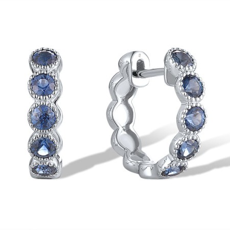 14KW Earrings Blue Sapphire (E319840SAP14KW)