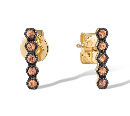 14KYB Earrings Orange Sapphire (E319844ORS14KYB)