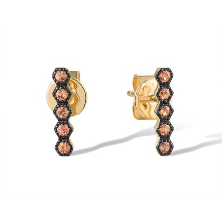 14KYB Earrings Orange Sapphire (E319844ORS14KYB)