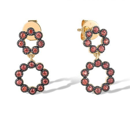 14KYB Earrings Orange Sapphire (E319847ORS14KYB)