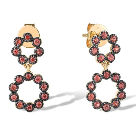 14KYB Earrings Orange Sapphire (E319847ORS14KYB)