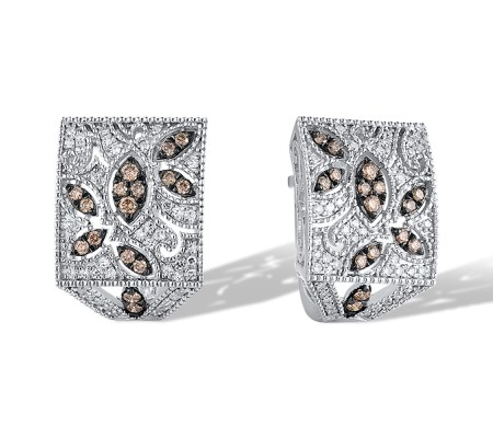 14KWB Earrings Brown Diamond,Diamond (E319861BRW14KWB)