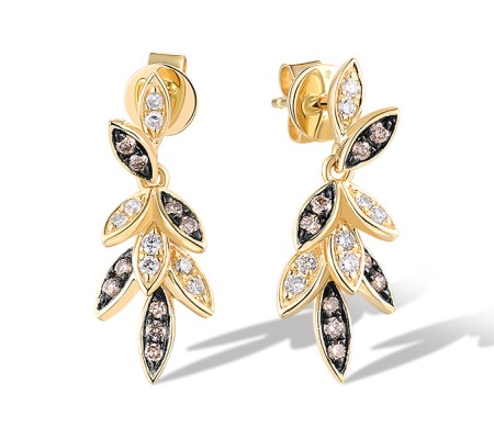 14KYB Earrings Brown Diamond,Diamond (E319864BRW14KYB)