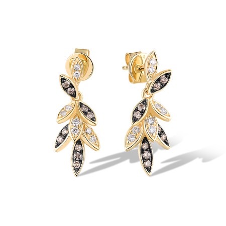 14KYB Earrings Brown Diamond,Diamond (E319864BRW14KYB)