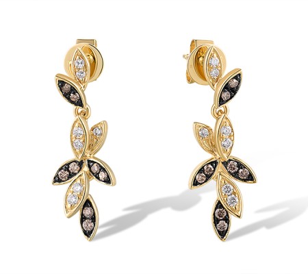 14KYB Earrings Brown Diamond,Diamond (E319865BRW14KYB)