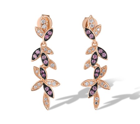 14KRB Earrings Diamond,Pink Sapphire (E319866PIS14KRB)
