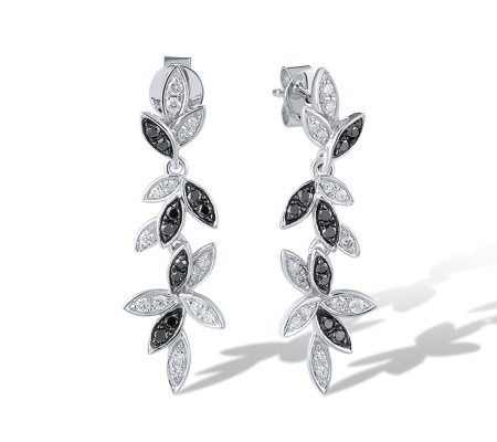 14KWB Earrings Black Diamond,Diamond (E319866WBD14KWB)