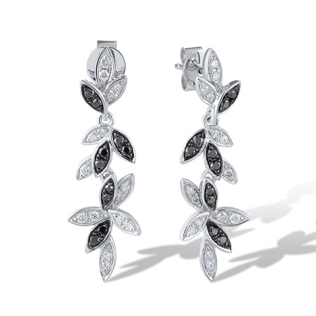 14KWB Earrings Black Diamond,Diamond (E319866WBD14KWB)