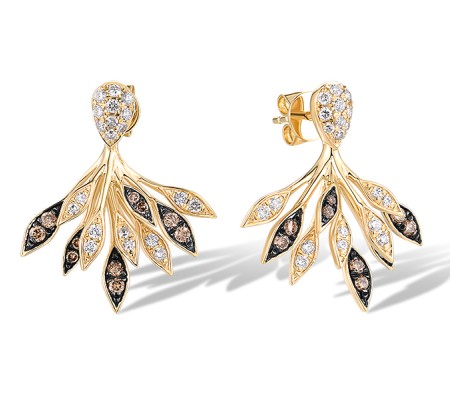 14KYB Earrings Brown Diamond,Diamond (E319867BRW14KYB)