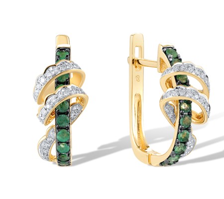 14KYWB Earrings Diamond,Emerald (E319869EMR14KYWB)