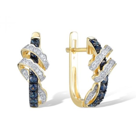 14KYWB Earrings Blue Sapphire,Diamond (E319869SAP14KYWB)