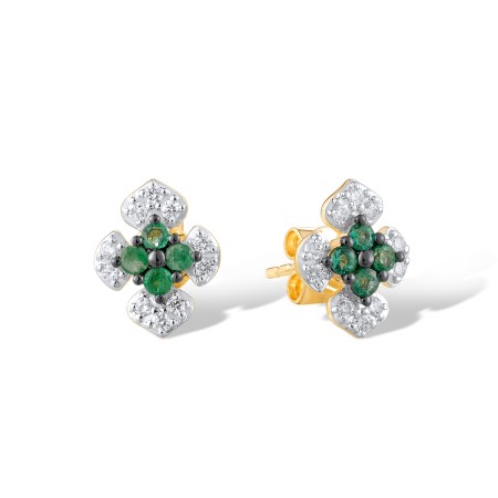 14KYWB Earrings Diamond,Emerald (E319934EMR14KYWB)