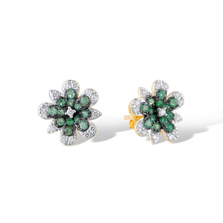 14KYWB Earrings Diamond,Emerald (E319935EMR14KYWB)