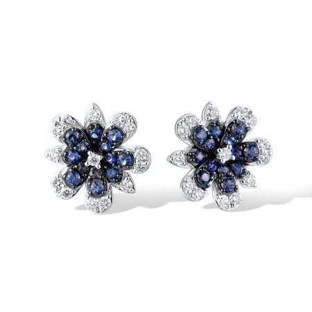 14KWB Earrings Blue Sapphire,Diamond (E319935SAP14KWB)