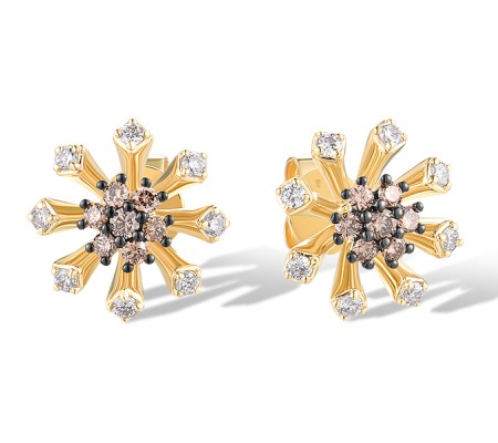 14KYB Earrings Brown Diamond,Diamond (E319936BRW14KYB)