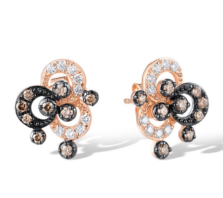 14KRB Earrings Brown Diamond,Diamond (E319939BRW14KRB)