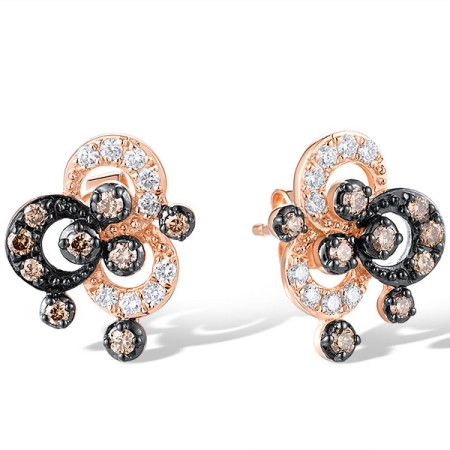 14KRB Earrings Brown Diamond,Diamond (E319939BRW14KRB)