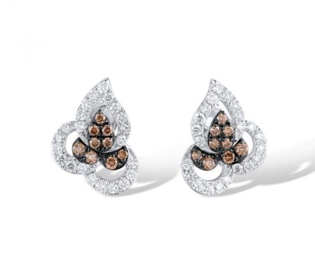 14KWB Earrings Diamond,Brown Diamond (E319940BRW14KWB)