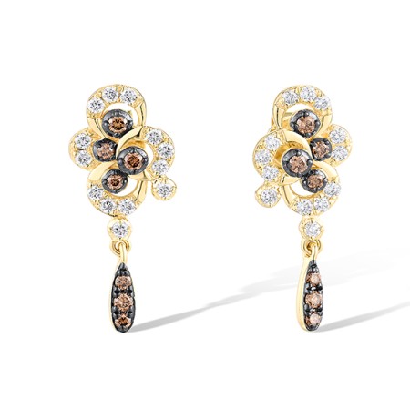 14KYB Earrings Brown Diamond,Diamond (E319941BRW14KYB)