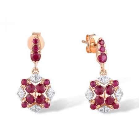 14KRW Earrings Ruby,Diamond (E319949RUY14KRW)