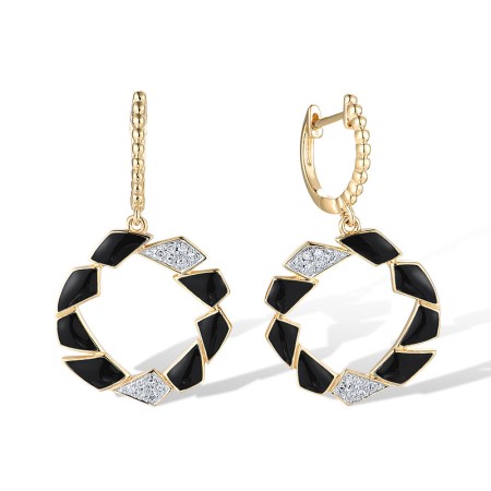 14KYW Earrings Diamond,Enamel (E319976ENA14KYW)