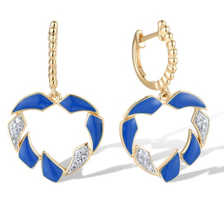 14KYW Earrings Diamond,Enamel (E319977ENA14KYW)