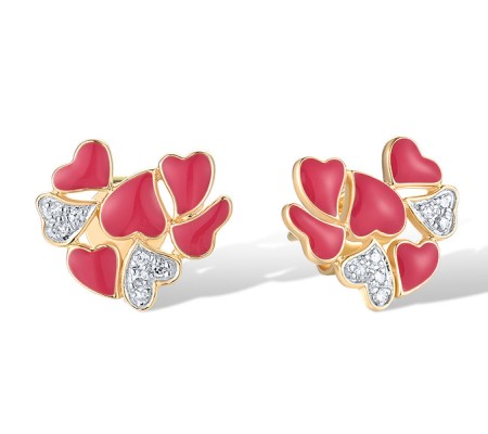 14KYW Earrings Enamel,Diamond (E319986ENA14KYW)