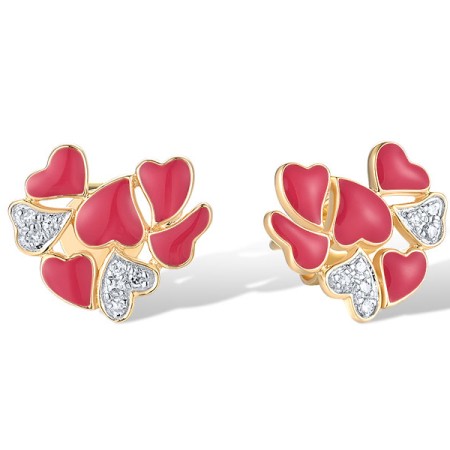 14KYW Earrings Enamel,Diamond (E319986ENA14KYW)