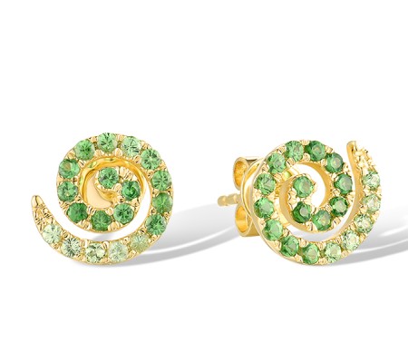 14KY Earrings Green Garnet (E319987GNG14KY)