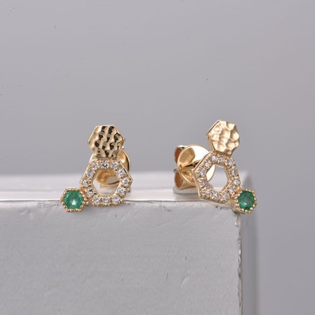 14KY Earrings Diamond,Emerald (E319992EMR14KY)