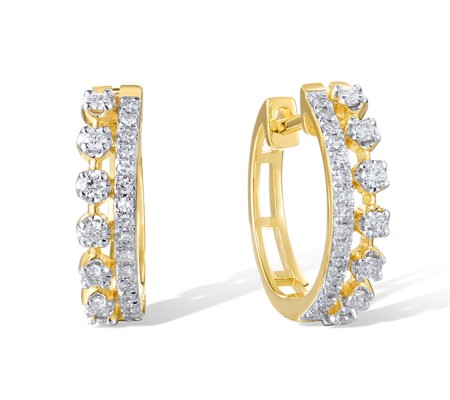 14KYW Earrings Diamond (E320031DIA14KYW)