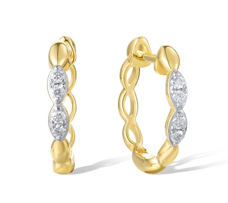 14KYW Earrings Diamond (E320032DIA14KYW)
