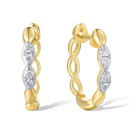14KYW Earrings Diamond (E320032DIA14KYW)