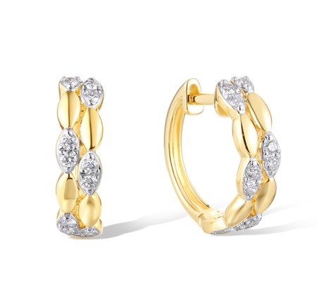 14KYW Earrings Diamond (E320033DIA14KYW)