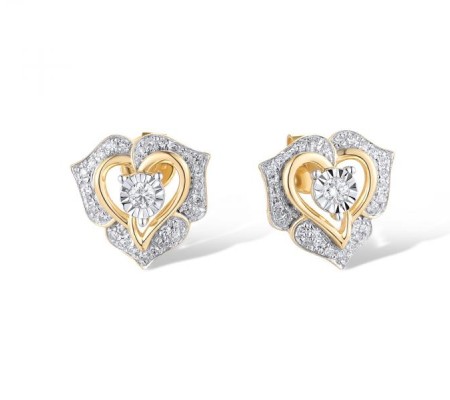 14TT Earrings Diamond (E320035DIA14TT)