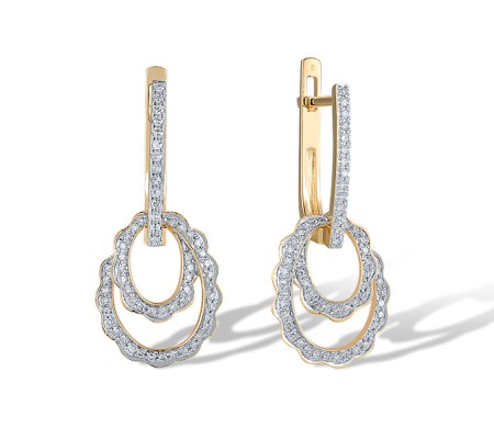 14KYW Earrings Diamond (E320058DIA14KYW)