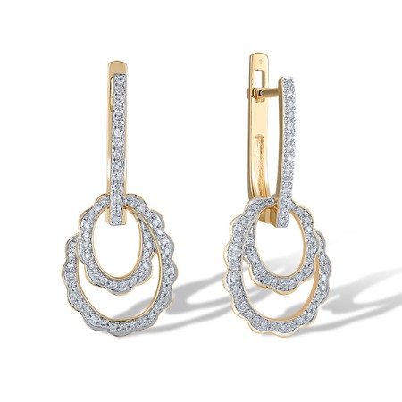 14KYW Earrings Diamond (E320058DIA14KYW)