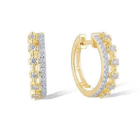 14KYW Earrings Diamond (E320109DIA14KYW)